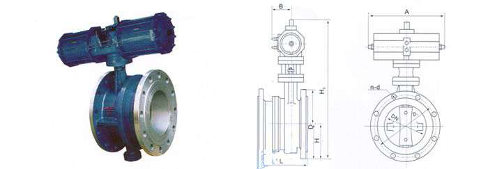 氣動法蘭式伸縮蝶閥